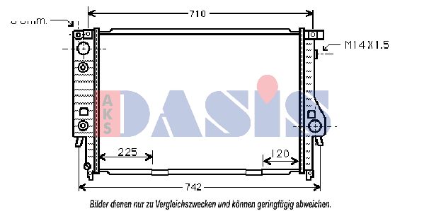 AKS DASIS radiatorius, variklio aušinimas 051800N